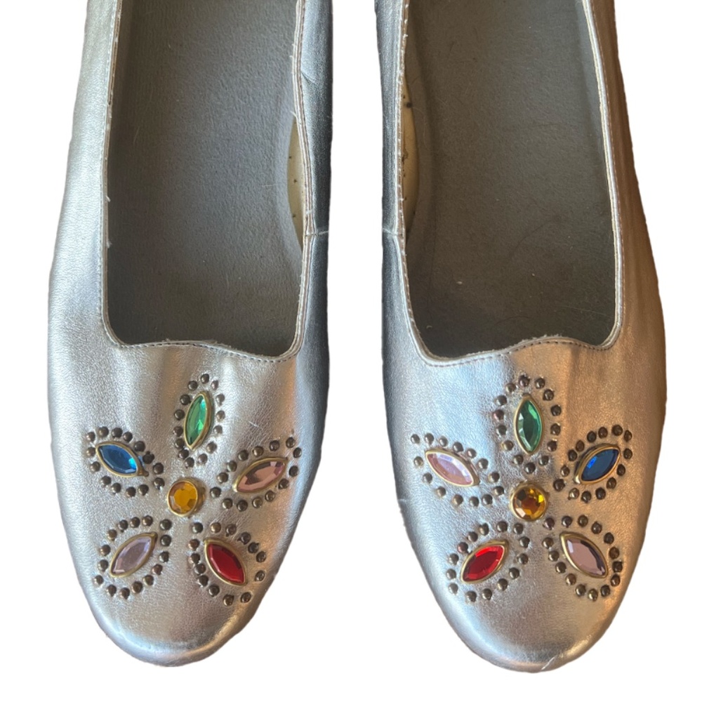 Vintage Silver Gemstone Pumps